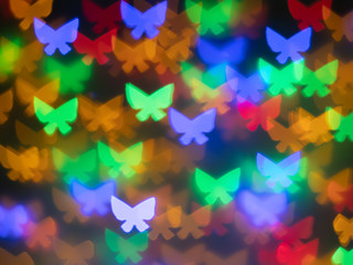Colorful butterfly bokeh