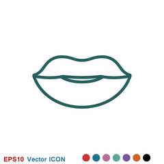 Lips icon, kiss icon, logo, illustration, vector sign symbol for design