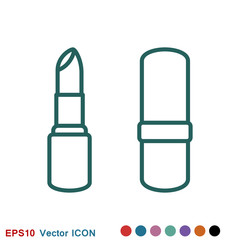Lipstick icon, flat logo of lipstick, vector sign symbol for design