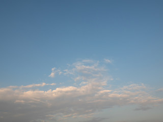Soft and blurred, blue sky and a group of clouds For the background