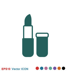 Lipstick icon, flat logo of lipstick, vector sign symbol for design