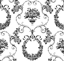 seamless vintage floral lace pattern for your design