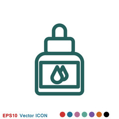Quill ink icon logo, illustration, vector sign symbol for design