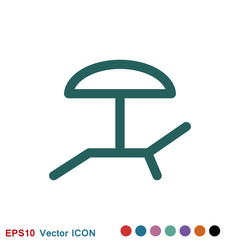 Chaise lounge icon logo, illustration, vector sign symbol for design