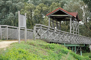 Fototapeta premium Brücke von Andau im Burgenland