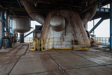 Industrial buildings in an abandoned factory