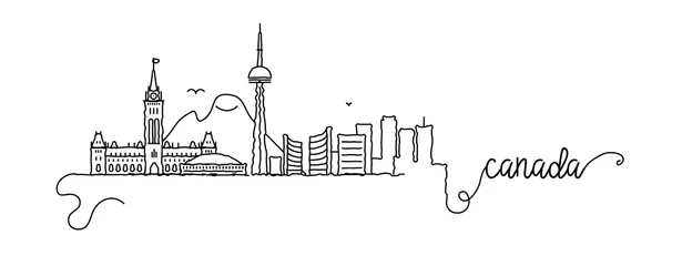 Fotobehang Canada City Skyline Doodle Sign © Kürşat Ünsal