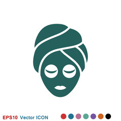 Facial mask icon logo, illustration, vector sign symbol for design