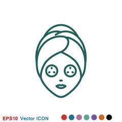 Facial mask icon logo, illustration, vector sign symbol for design