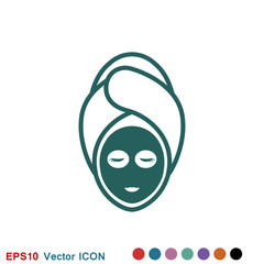 Facial mask icon logo, illustration, vector sign symbol for design