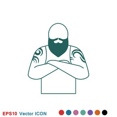 Body tattoo icon logo, illustration, vector sign symbol for design