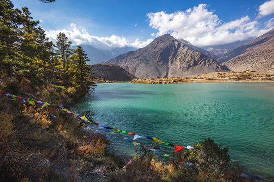 Dhumba Lake, Jomsom, Himalaya Mountains Of Nepal