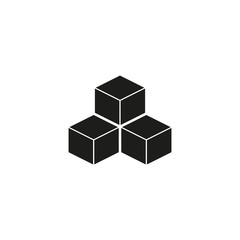 Cube icon. Simple vector illustration