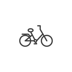 Bicycle line icon. linear style sign for mobile concept and web design. Bike outline vector icon. Symbol, logo illustration. Vector graphics