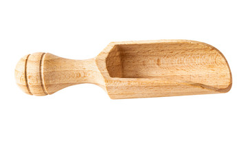 Wooden Scoop Beech Wood Scoop Isolated Image Included Clipping Path