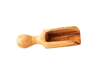 Olive Wood Spoon Isolated Image Included Clipping Path