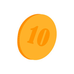 Coin ten (10), Vector eps 10
