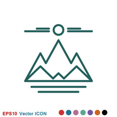 Mountain icon logo, illustration, vector sign symbol for design