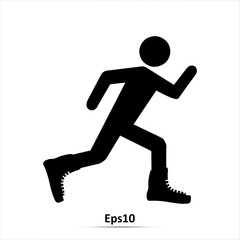 Running icon.. Vector Illustration.Eps10