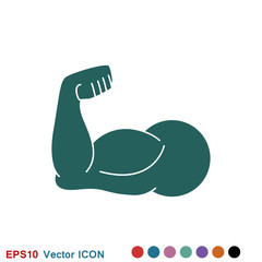 Muscle icon logo, illustration, vector sign symbol for design