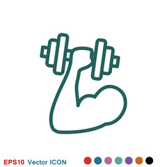 Muscle icon logo, illustration, vector sign symbol for design