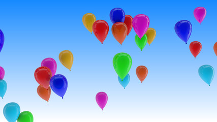 Balloon in the Sky 3d Render