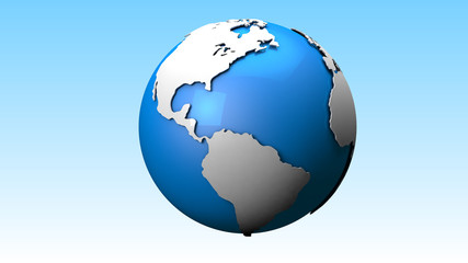 World Globe 3d Render