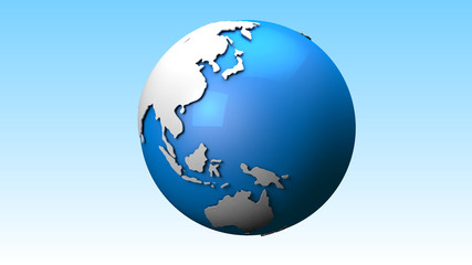 Naklejka premium World Globe 3d Render