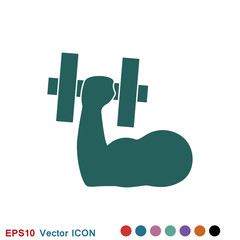 Muscle icon logo, illustration, vector sign symbol for design