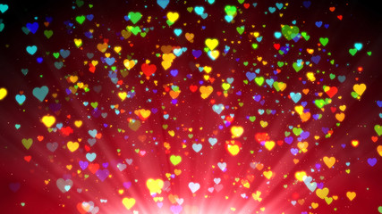 Heart Colorful Particles
