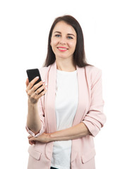 Fototapeta premium Handsome business woman speaking on the phone