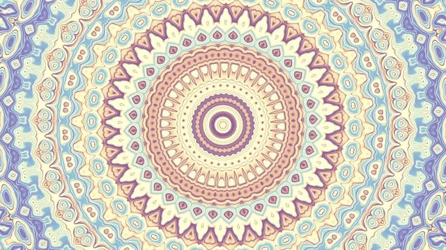 Spinning mandala ornament. Seamless loop abstract motion background. Abstract footage.
