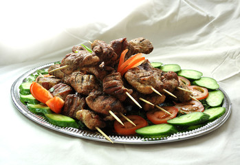 Meat  with fresh vegetables