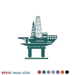 Oil platform iconfuel production logo, illustration, vector sign symbol for design