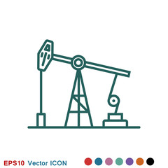 Oil pump icon logo, illustration, vector sign symbol for design