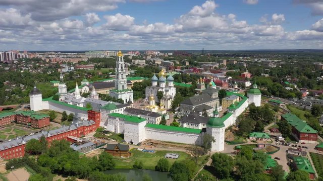 Trinity Lavra of St. Sergius - panoramic aerial view in Sergiev Posad, Moscow oblast,  Russia