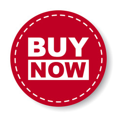 red vector banner buy now