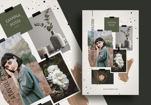 Simulazione di moodboard Crafty naturale