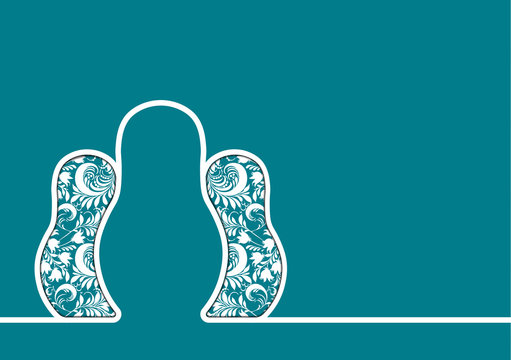 Line in the form of Russian nesting dolls