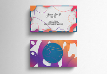 Modern Colorful Name Card Layout