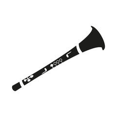 Clarinet icon on the white background.