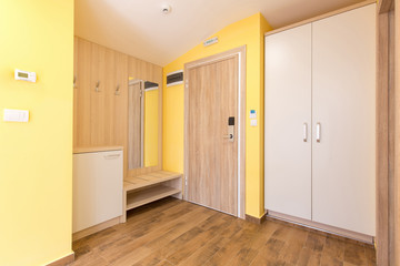 Hotel apartment interior, entrance area