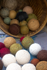 Fototapeta na wymiar Hand-made cotton is a beautiful roll.