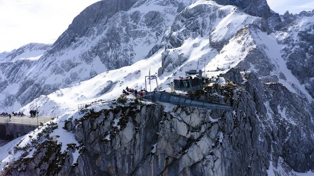 Aerial Shot of AlpspiX viewing platform in Zugspitz region