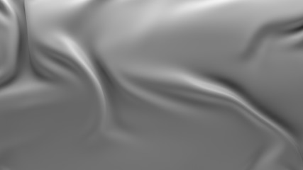 3d render smooth background with cloth deformation and folding. Elegant beautiful simple surface.