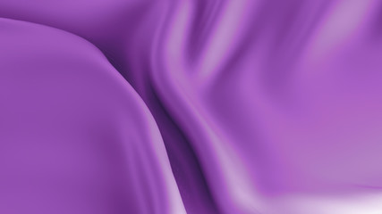 3d render smooth background with cloth deformation and folding. Elegant beautiful simple surface.