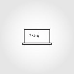 blackboard icon. Math icon