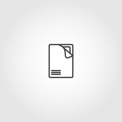line folder vector icon on white background