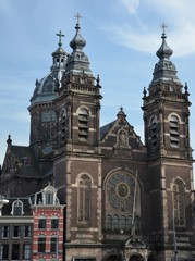 Fototapeta premium Basilica of Saint Nicholas (Sint Nicolaaskerk) in Amsterdam of May 9, 2015, Netherlands