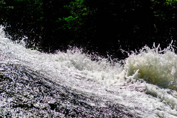 still capture of powerful rushing water